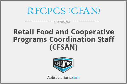 RFCPCS (CFAN) - Retail Food and Cooperative Programs Coordination Staff (CFSAN)